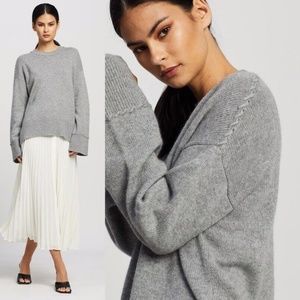 NWT Theory Karenia Cashmere Husky Gray Sweater Size P(XS)